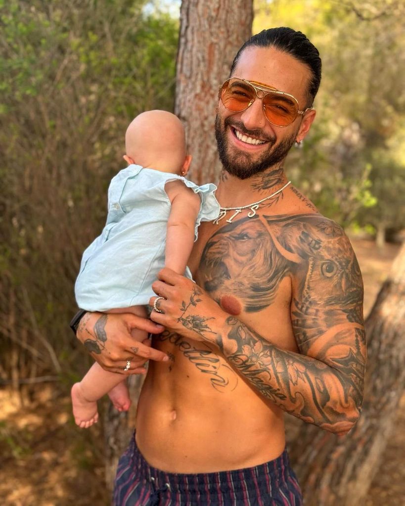 Maluma y su hija Paris