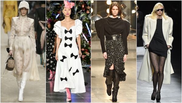 Mangas abullonadas y hombreras en Fendi, Rodarte, Isabel Marant y Saint Laurent