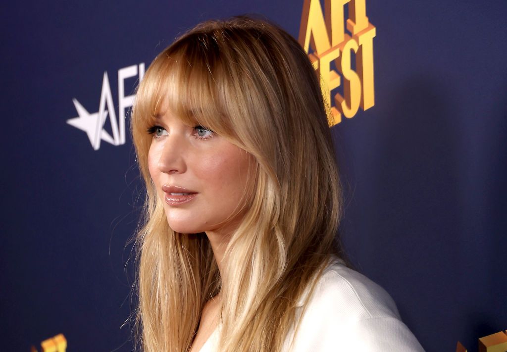 Primer plano de Jennifer Lawrence en el AFI Fest 2024