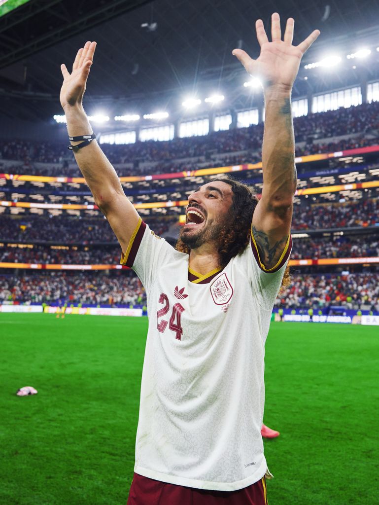 Marc Cucurella, eufórico en el estadio de Dallas