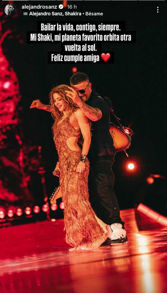Alejandro Sanz le dedicó una linda felicitación a Shakira por su cumpleaños.