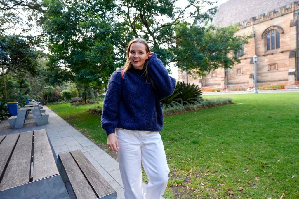 La princesa Ingrid Alexandra de Noruega, fotografiada en la Universidad de Sídney, Australia, el 31 de octubre de 2025