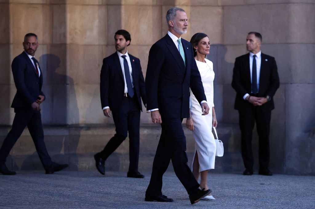 Los Reyes a la salida de la misa