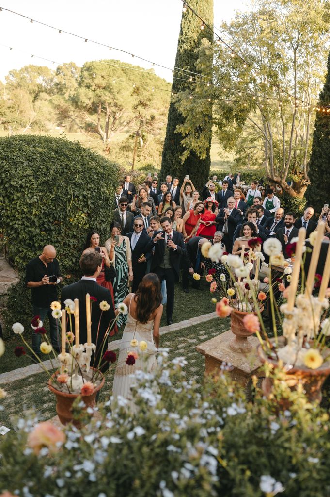 Decoración de boda con flores