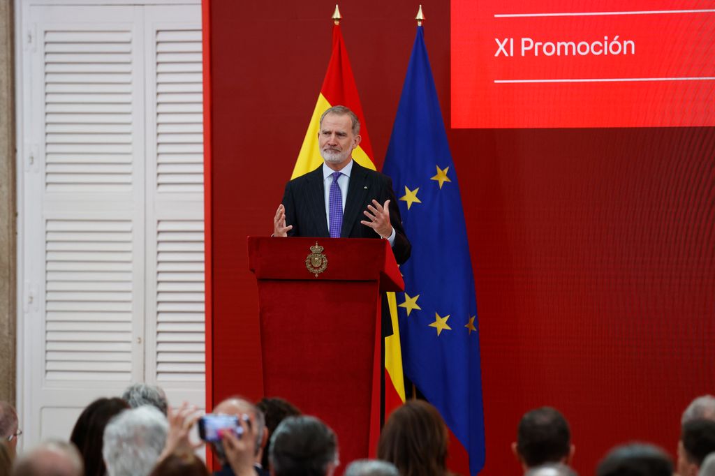 El Rey, durante un momento de su intervención