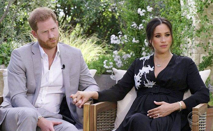 Harry y Meghan en su entrevista con Oprah Winfrey