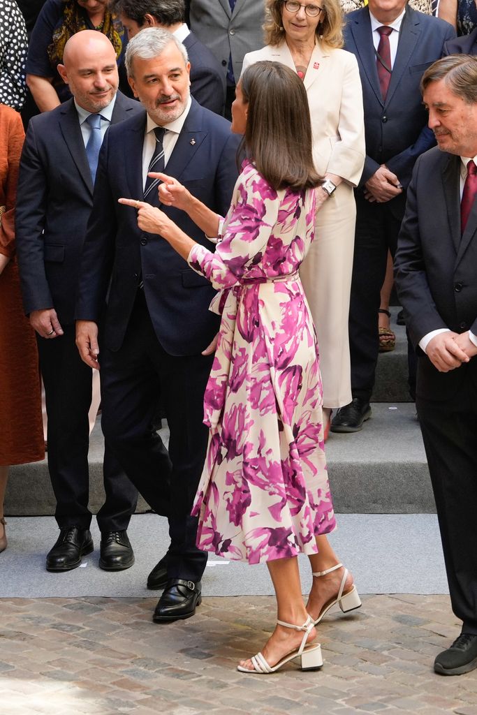 Reina Letizia vestido flores Barcelona