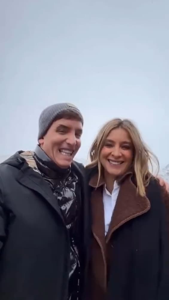 Xuso Jones y Sandra Barneda en Formigal