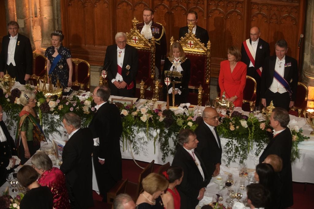 El presidente de Alemania dando un discurso en la segunda cena de gala en Londres