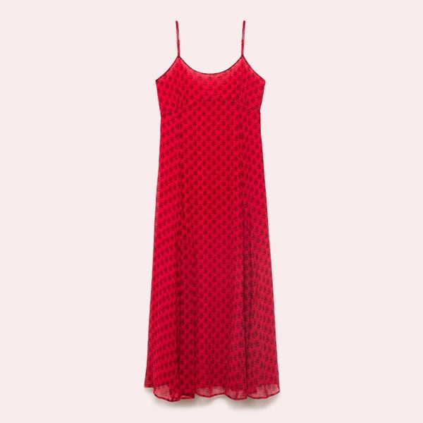 Vestido gasa estampado floral
