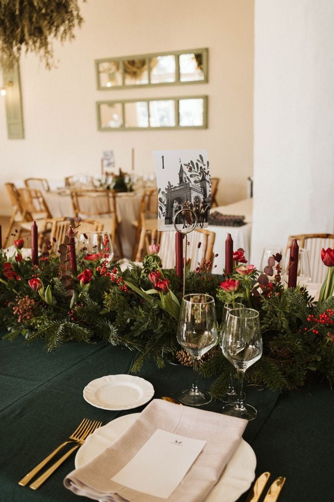 Novia viral Córdoba decoración de boda navideña