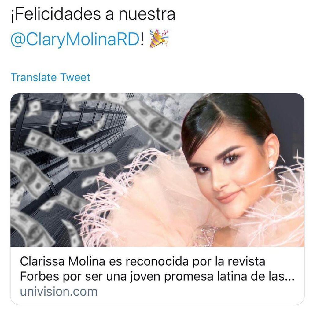 Clarissa Molina reconocimiento revista Forbes
