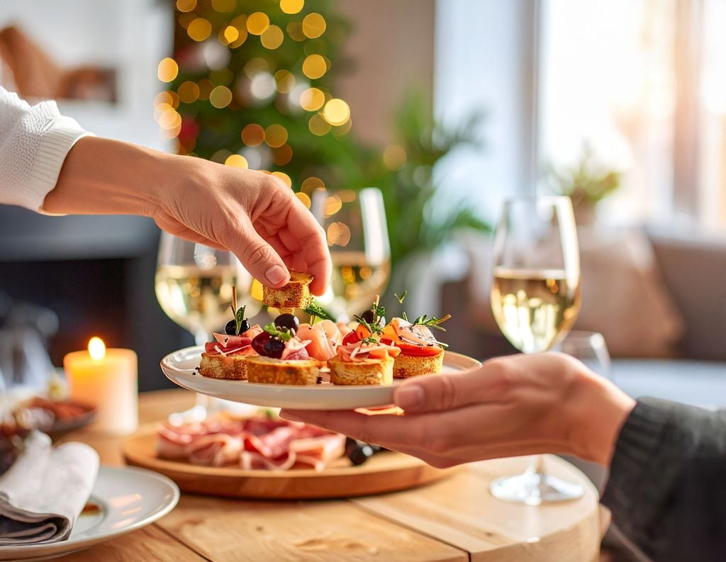 Poner unos aperitivos es siempre un acierto para que nuestros invitados los acompañen con una bebida mientras llegan los platos del menú.