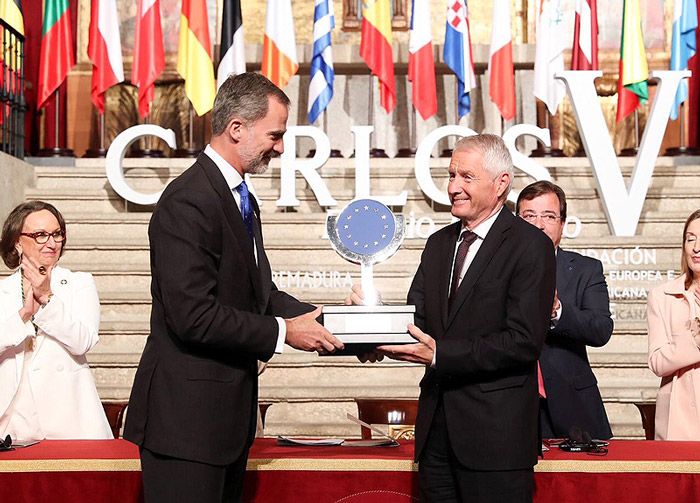 El Rey entrega el premio Carlos V en el Monasterio de Yuste