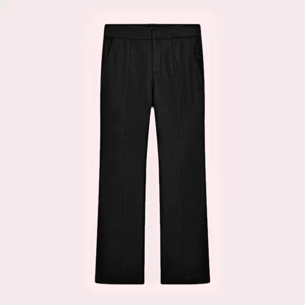 Pantalón flare de lino de Massimo Dutti