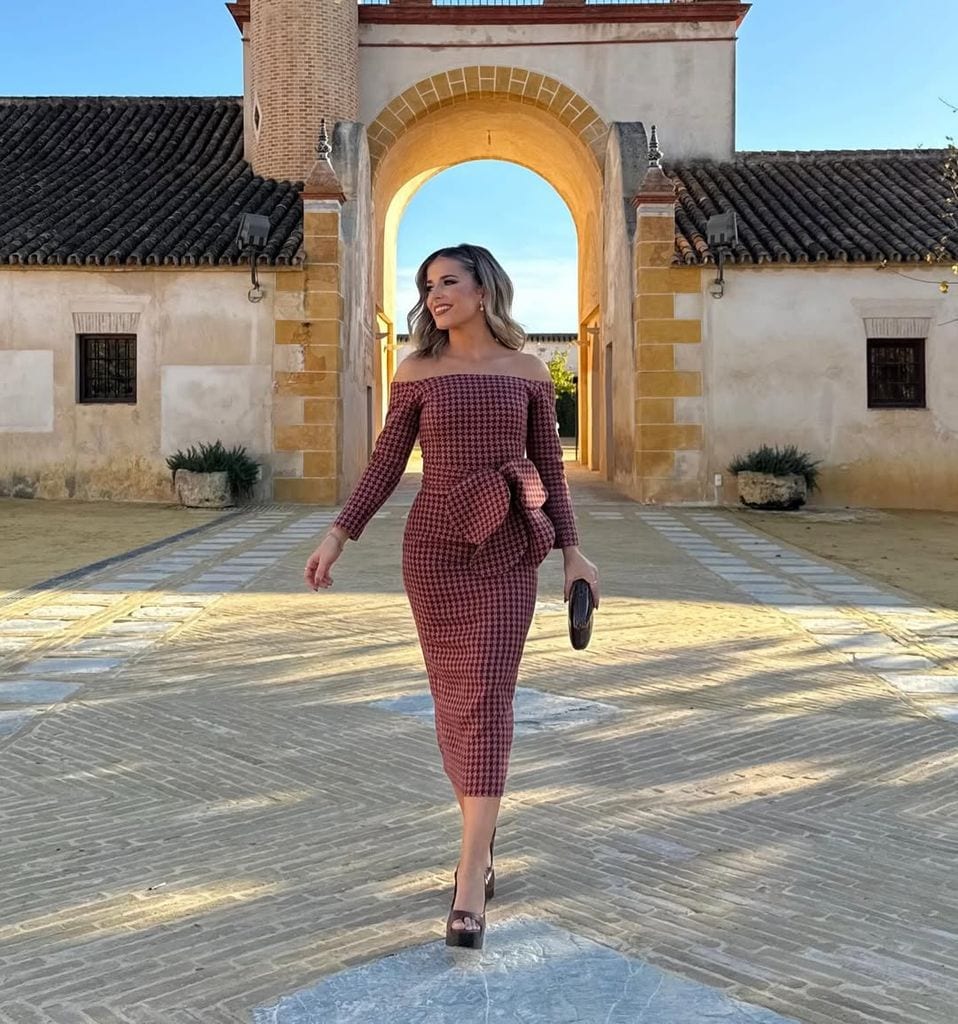 Bea Rey con vestido de invitada de Coosy