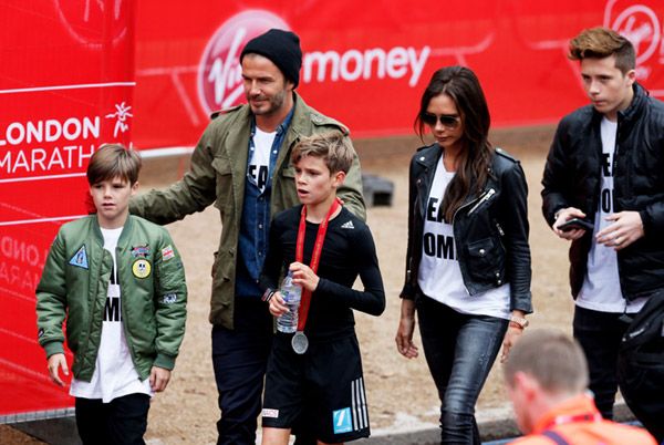 Romeo Beckham ha tenido el mejor apoyo posible en la carrera
