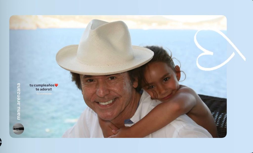 Manuela, la nieta de Raphael, rescata una foto de la infancia para felicitarle