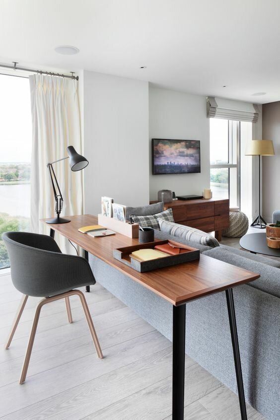 Espacio de escritorio en el salón
