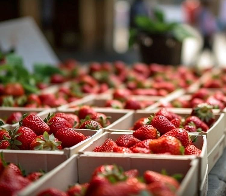 Cajas de fresas