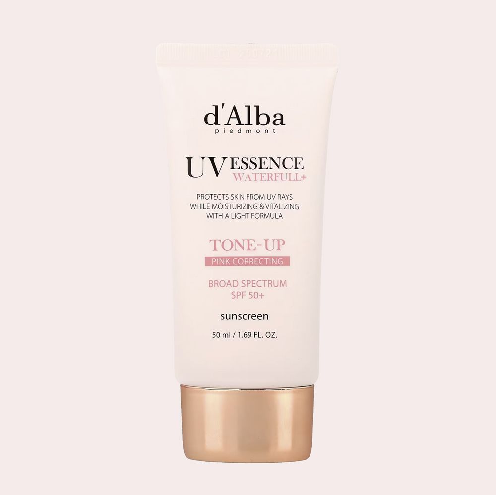 d'Alba, Protector solar UV Essence Waterfull+, Tonificante y corrector del rosa, FPS +50