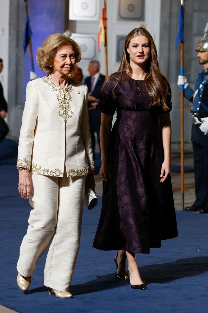 La reina Sofía junto a la princesa Leonor