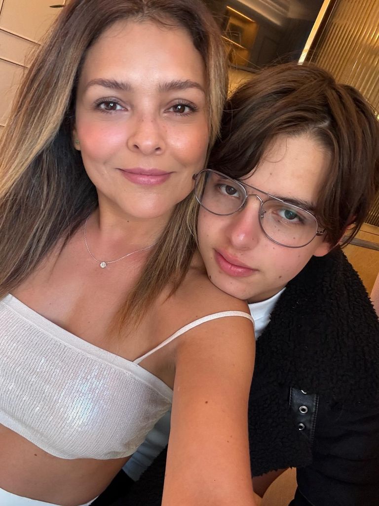 Grettell Valdez y su hijo Santino en Londres