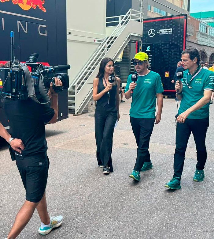Melissa Jiménez con Fernando Alonso