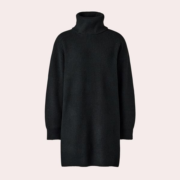 Vestido punto cuello vuelto Uniqlo