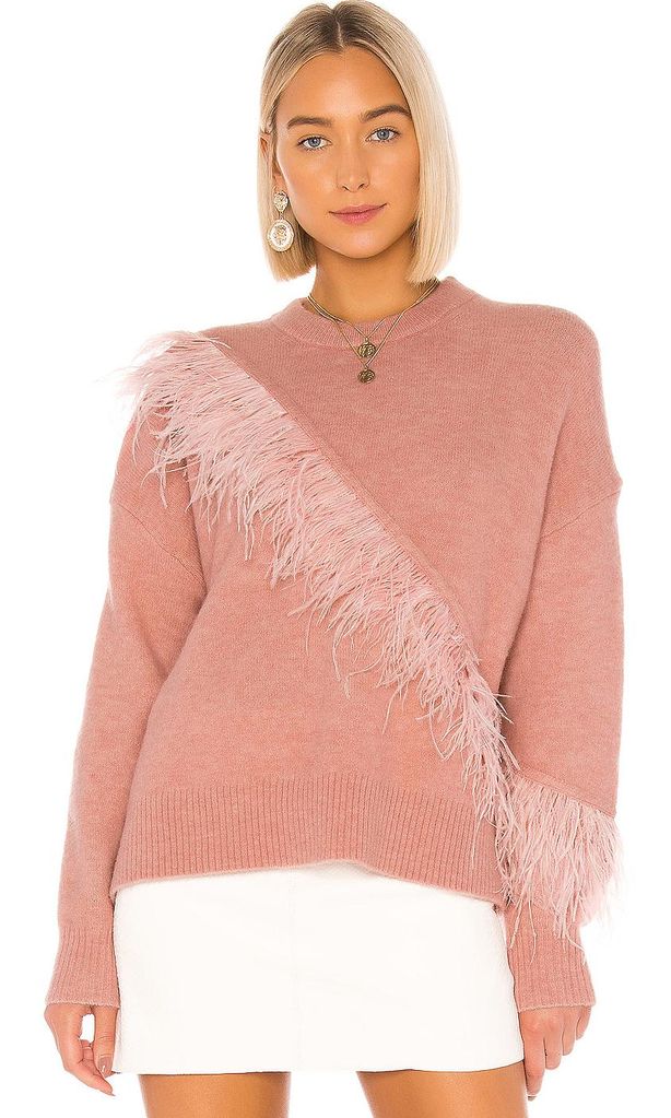 sweater con plumas de cinq a sept