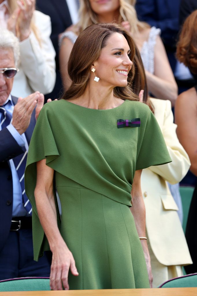 Kate Middleton, princesa de Gales, en la final masculina de tenis de Wimbledon, 2026.