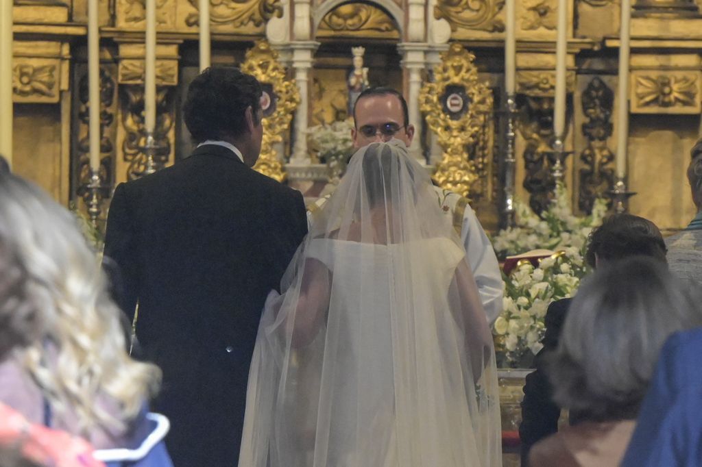 Jaime Palomar y Rocío Laffón, durante la ceremonia religiosa