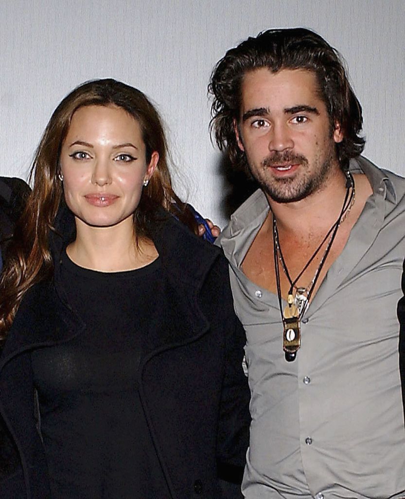 Con Angelina Jolie, su compañera de reparto en Alexander, noviembre de 2004