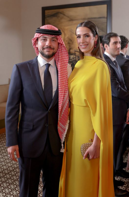 Hussein de Jordania y su prometida