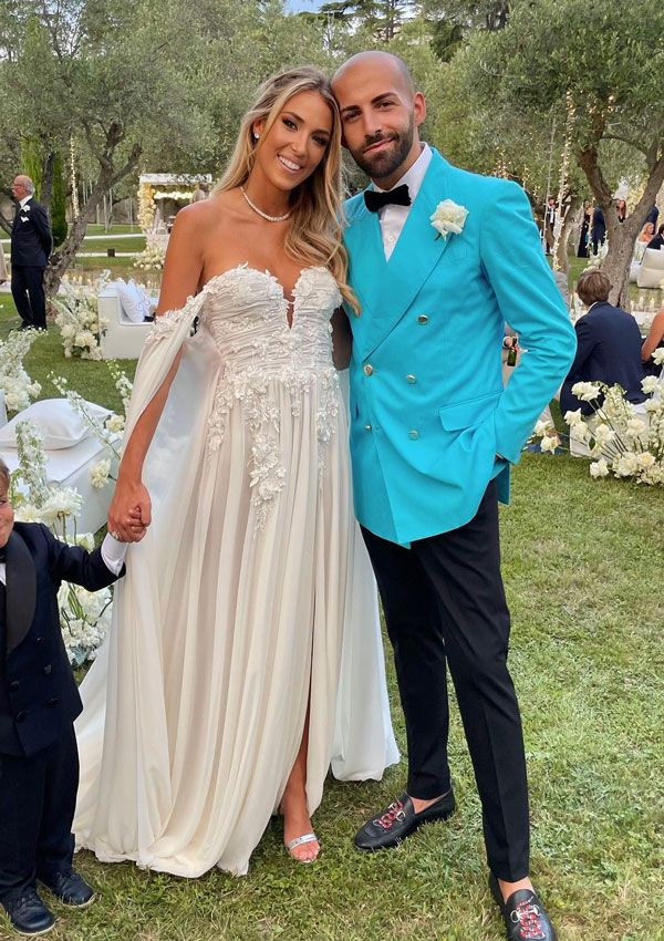 Alice Campello con Angelo Rifino en su reboda 