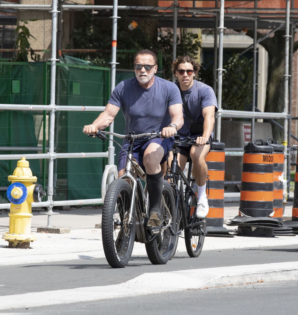 Arnold Schwarzenegger y su hijo, Joseph Baena