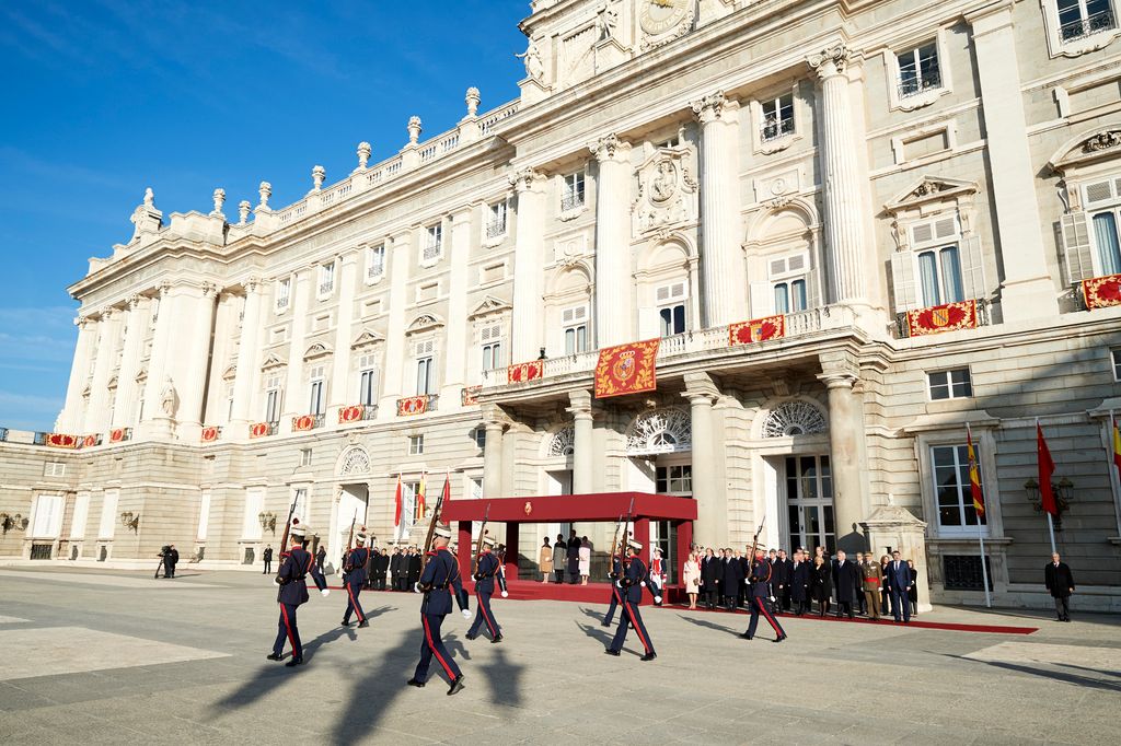 Palacio Real de Madrid el 28 de noviembre de 2018 en el recibimiento al Presidente de China