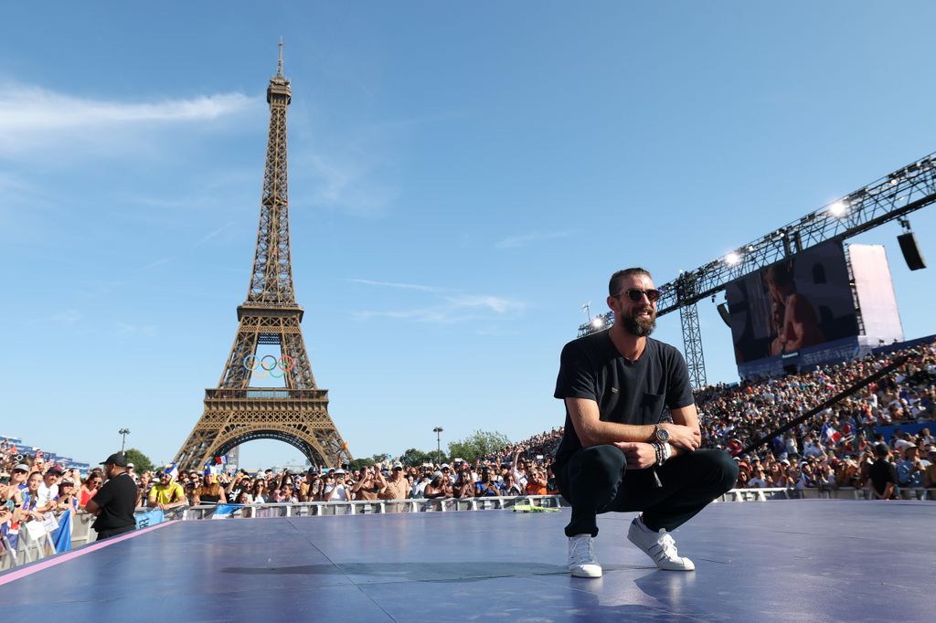 Ya retirado, Phelps estuvo como invitado de honor en la cita París 2024