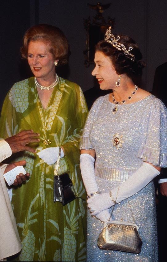 Isabel II y Margaret Thatcher