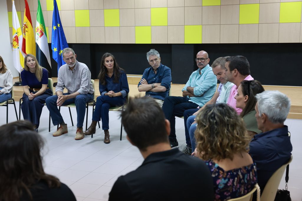 Los reyes Felipe y Letizia en Extramadura tras los incendios forestales, en agosto de 2025