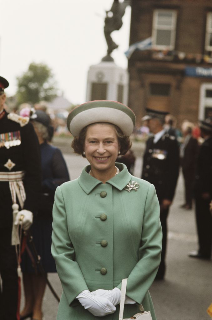 La reina Isabel II de Inglaterra, 1977.
