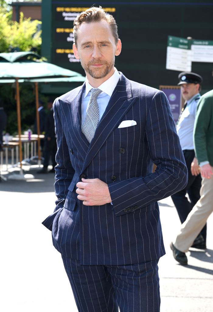 Tom Hiddleston en la final de Wimbledon.