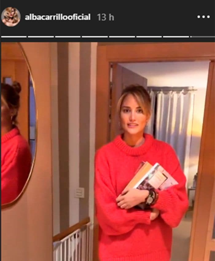 Alba Carrillo en Instagram compartiendo su primer día de clases