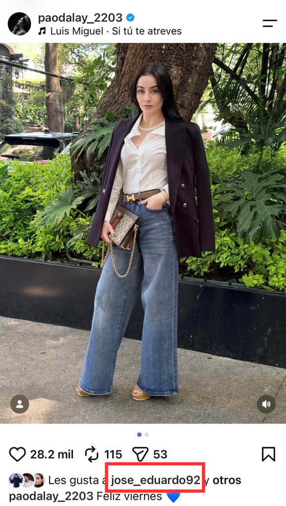 Paola Dalay compartió esta foto hace tres días y el padre de su hija le dio un 'like'.
