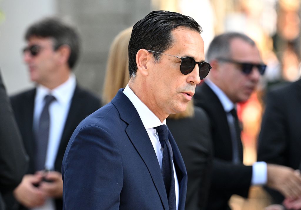 Pedro Proenca, presidente de la Federación Portuguesa de Fútbol, llega a Gondomar para el funeral de Diogo Jota