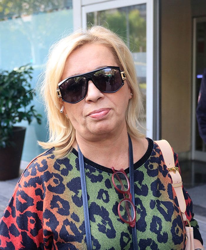 Carmen Borrego a la salida del hospital