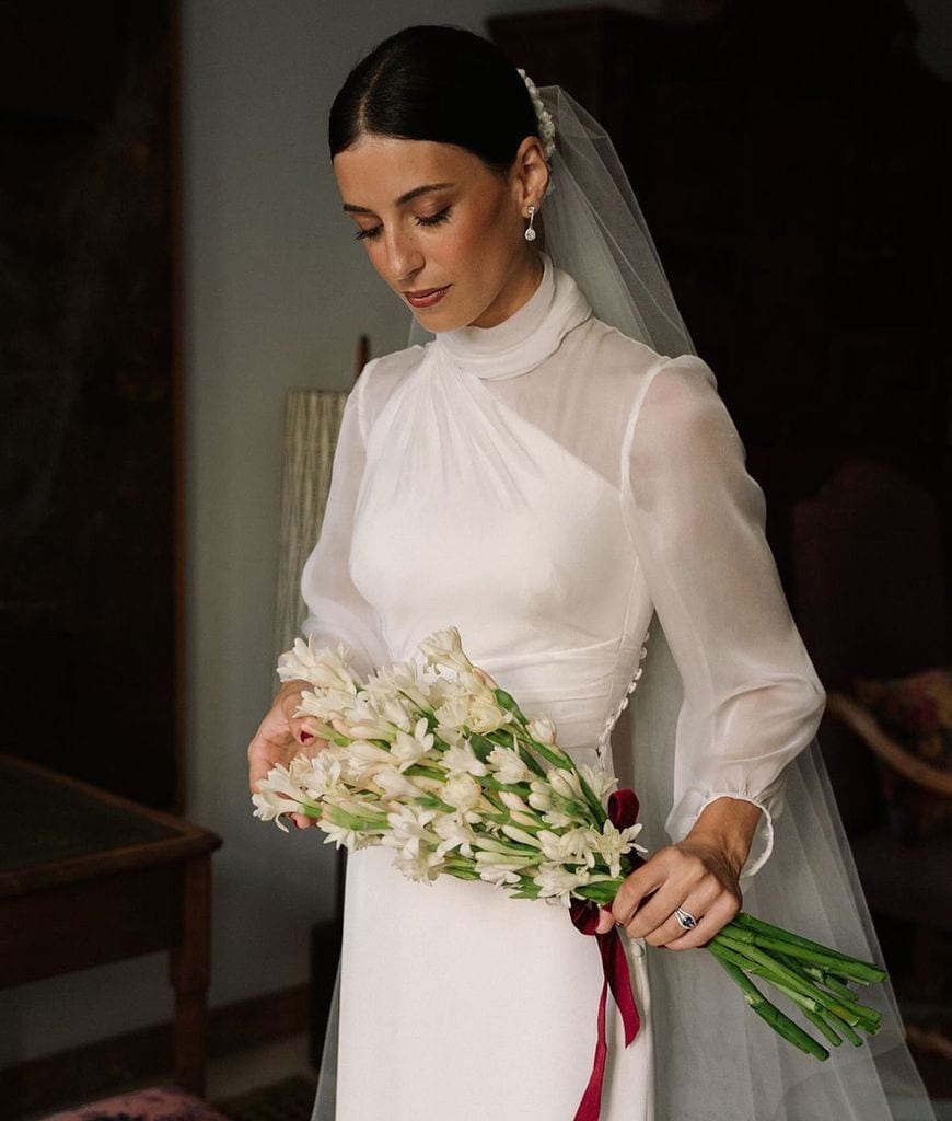 Ramo de novia de septiembre nardos
