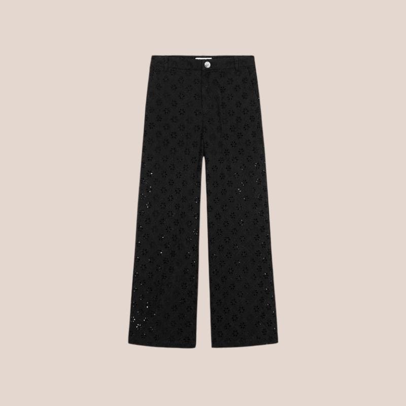 pantalones negros de lino