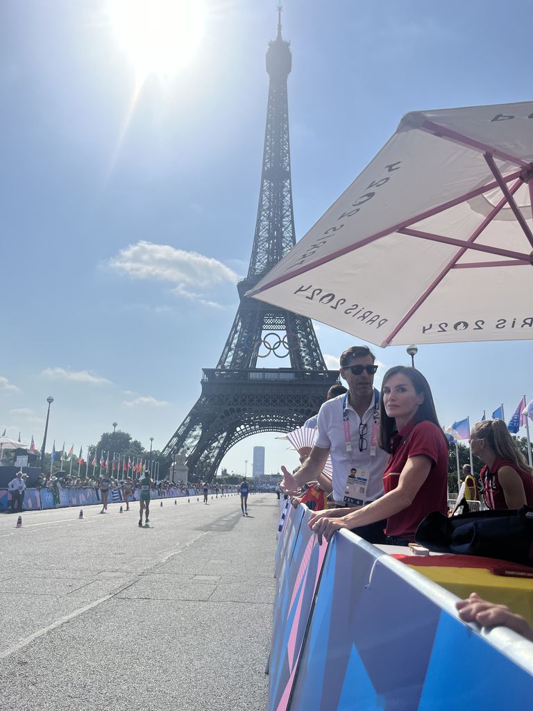 La Reina ha asistido a la competición de atletismo de 20 km marcha femenino en los Juegos Olímpicos 