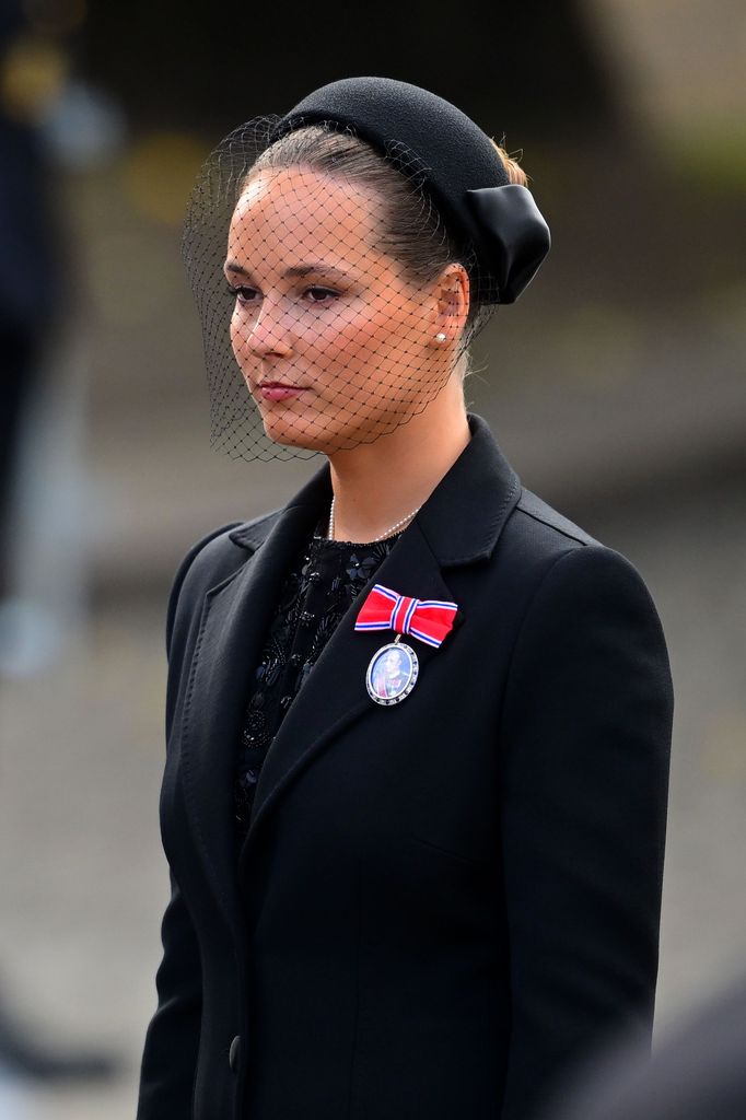 La princesa Ingrid de Noruega en el funeral de su abuelo, el rey Harald, en Oslo, 2026.